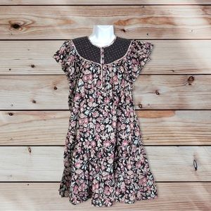 Le Vie RebeccaTylor Prairie Print Ruffle Dress XS-S New!